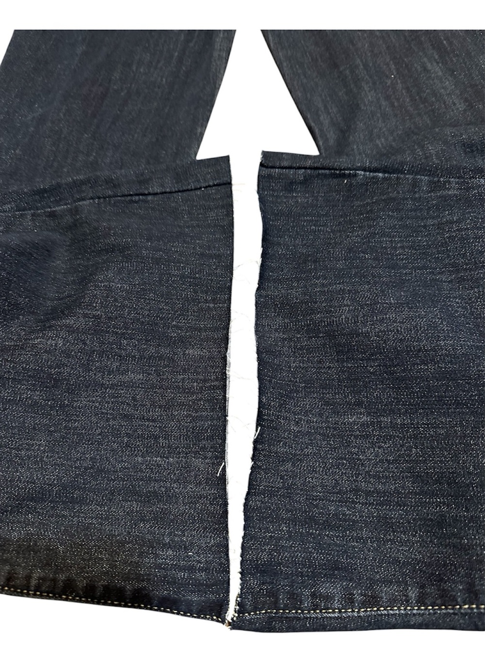 Judy Blue Dark Blue High-Rise Raw Hem Flare Jeans - Picture 4 of 7